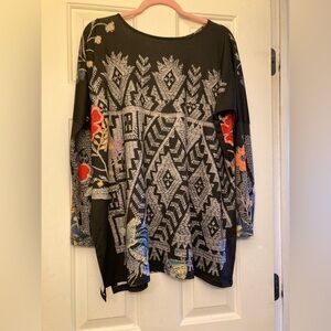 Johnny Was brand, size medium, colorful and comfy, oversized top